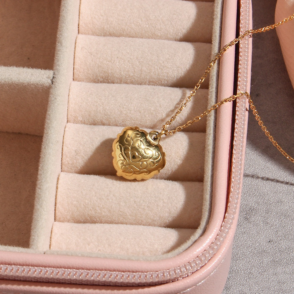 18K Gold Plated Pendant Necklace Dainty Shell Heart Necklace🐚