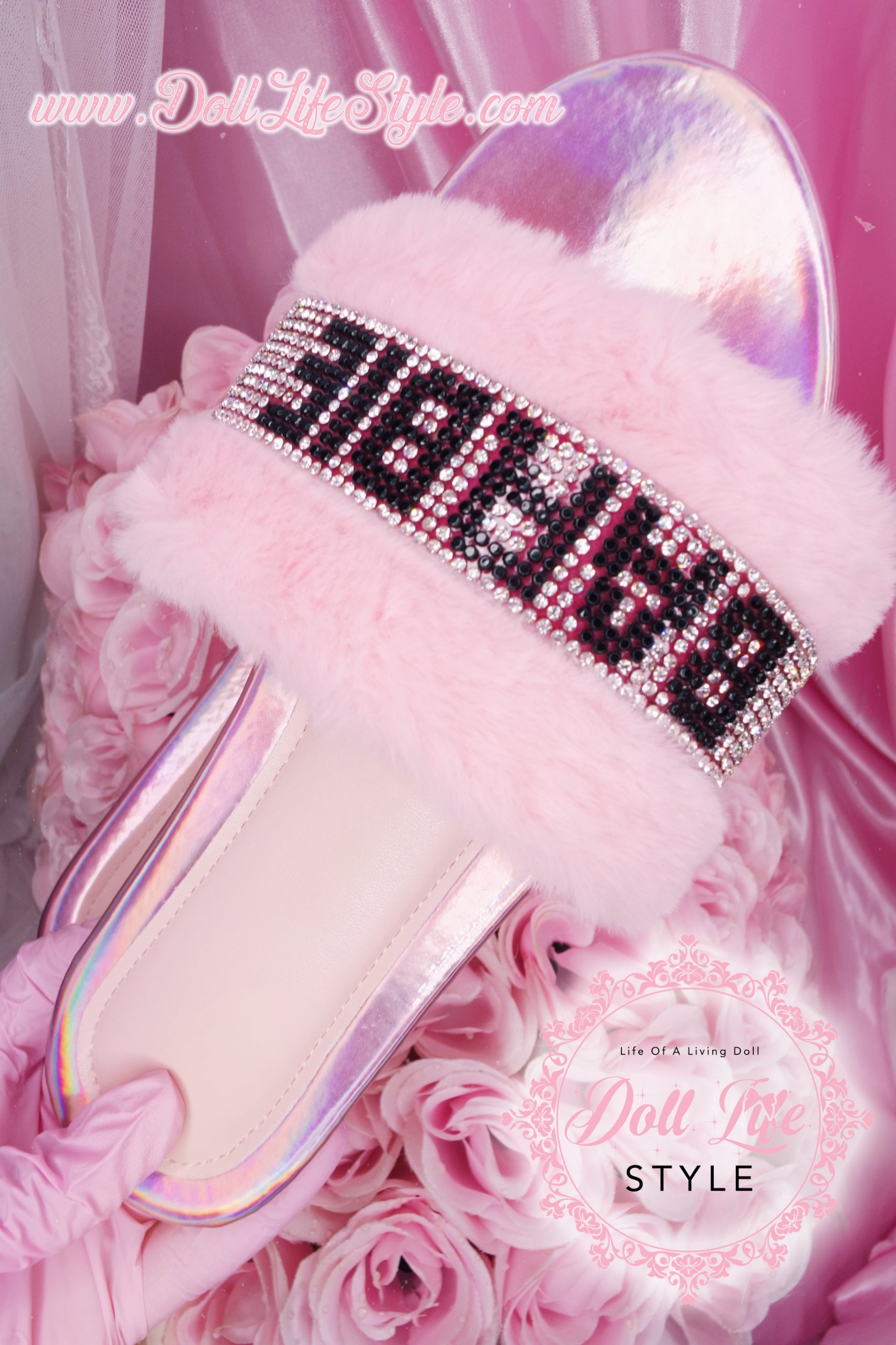 Pink Bling Barbiee Thingz Slippers