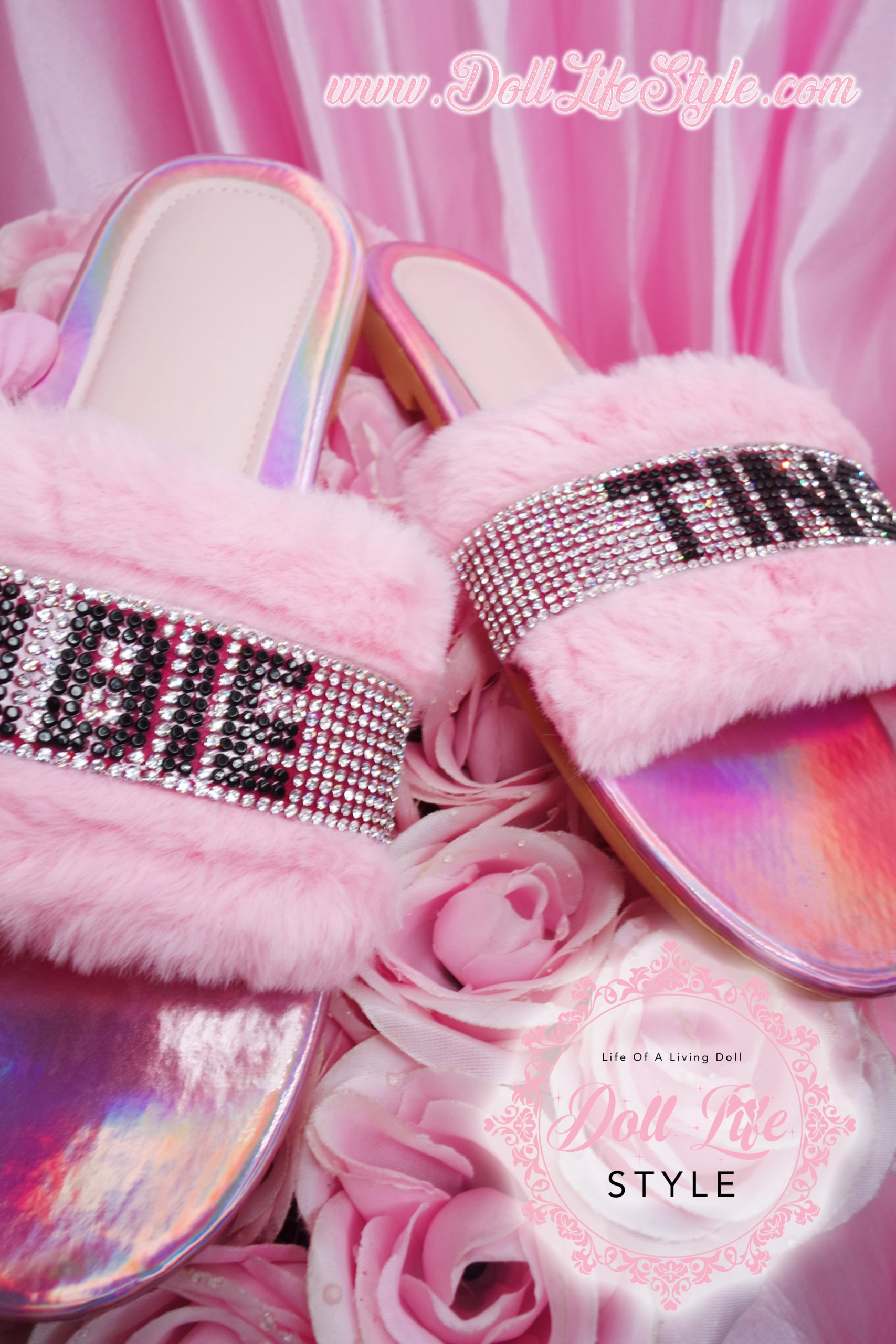 Pink Bling Barbiee Thingz Slippers